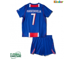 Paris Saint-Germain Khvicha Kvaratskhelia #7 Replik Heimtrikot Kinder 2026-27 Kurzarm (+ Kurze Hosen)